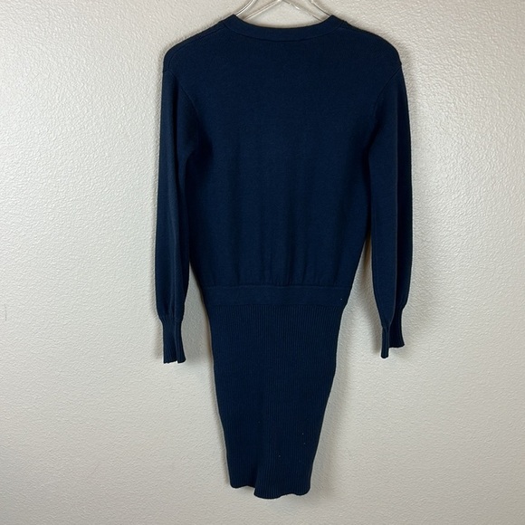 TOCCIN NY FELICITY WOOL BLEND SWEATER DRESS IN MIDNIGHT - Picture 6 of 7